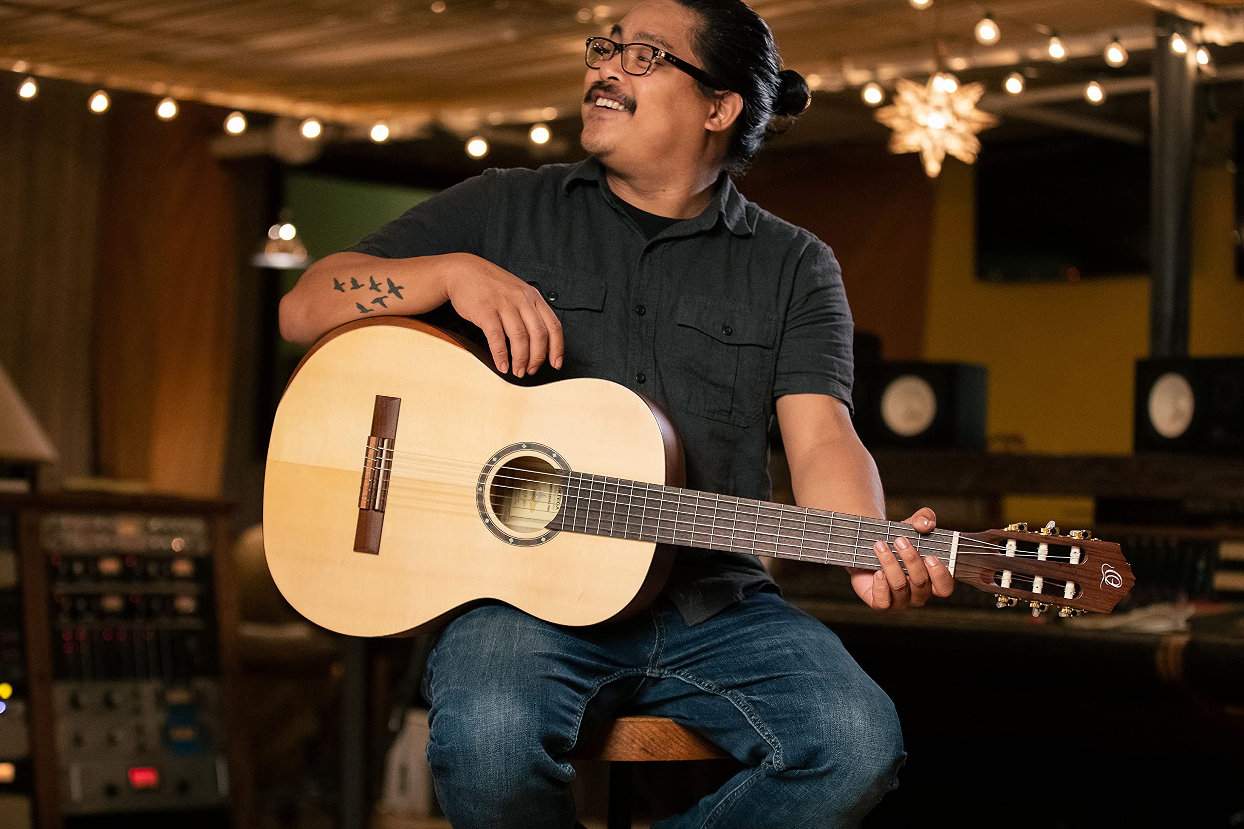 Ortega Guitars Family Series Pro Chitarra Acustica, 6 Corde, Finitura Semilucida, Catalpa