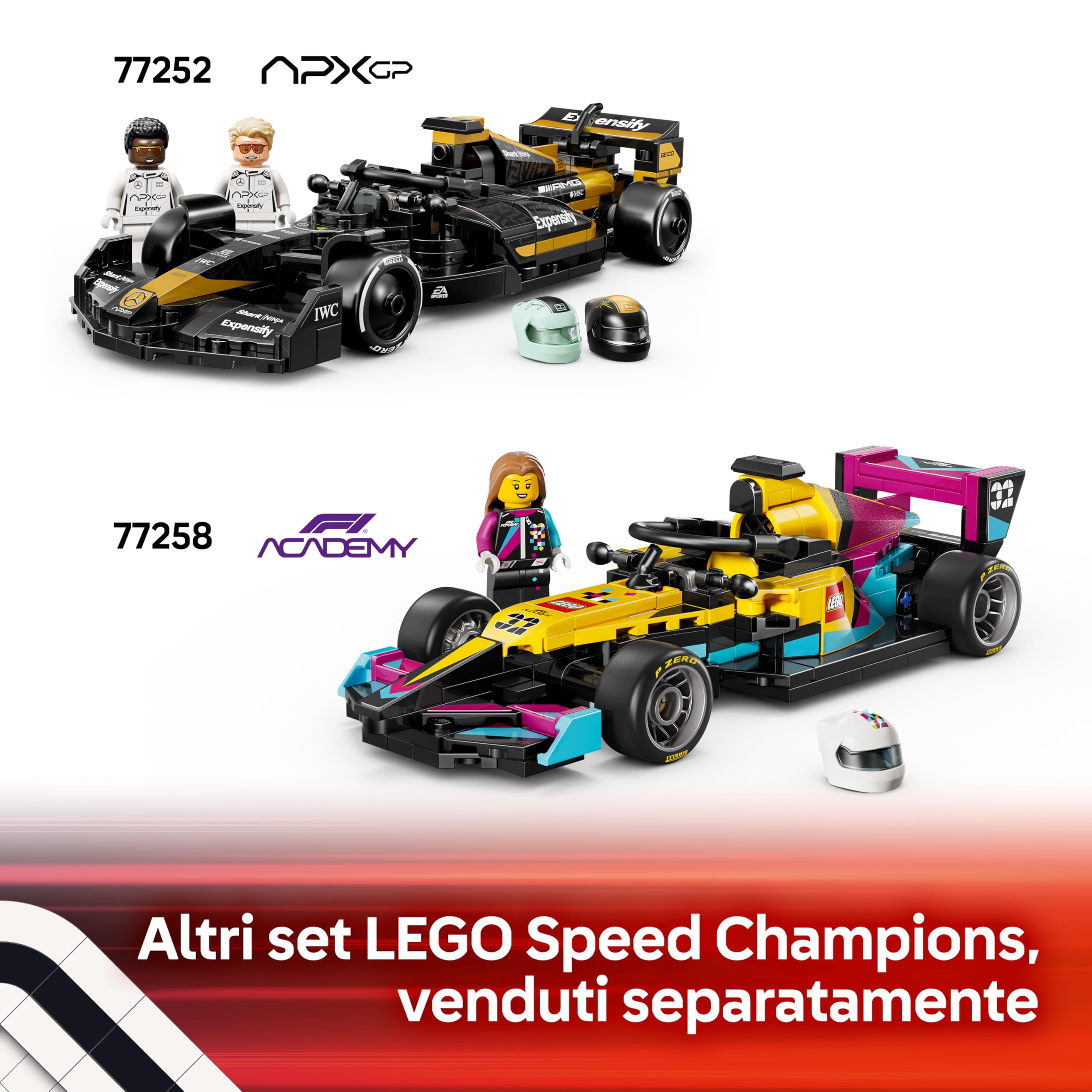 LEGO Speed Champions Auto da Corsa Audi Revolut F1 Team R26 Giocattolo - Kit Modellismo con Minifigure del Pilota da Collezione - Regalo per Bambini da 10 Anni in su e per i Fan dei Motorsport - 77259