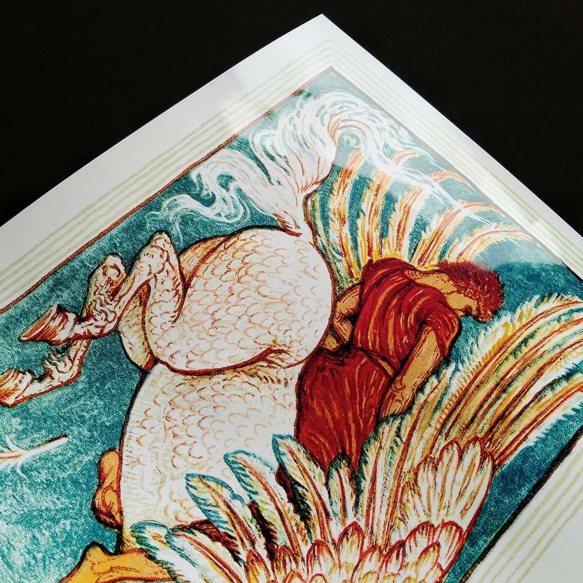 Amazon.co.jp: 『ペガサスに乗るべレロフォン』ビンテージイラスト