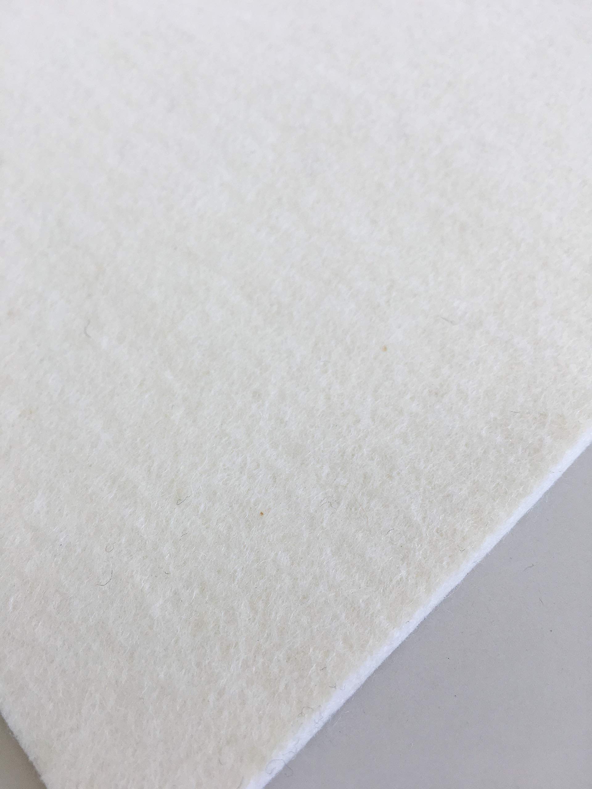 Thick Felt Wool Fabric with Over 60% Moisture Absorption 3mm 5mm White Gray (White 3mm, Single Piece) (Hane Shop) Hane Shop