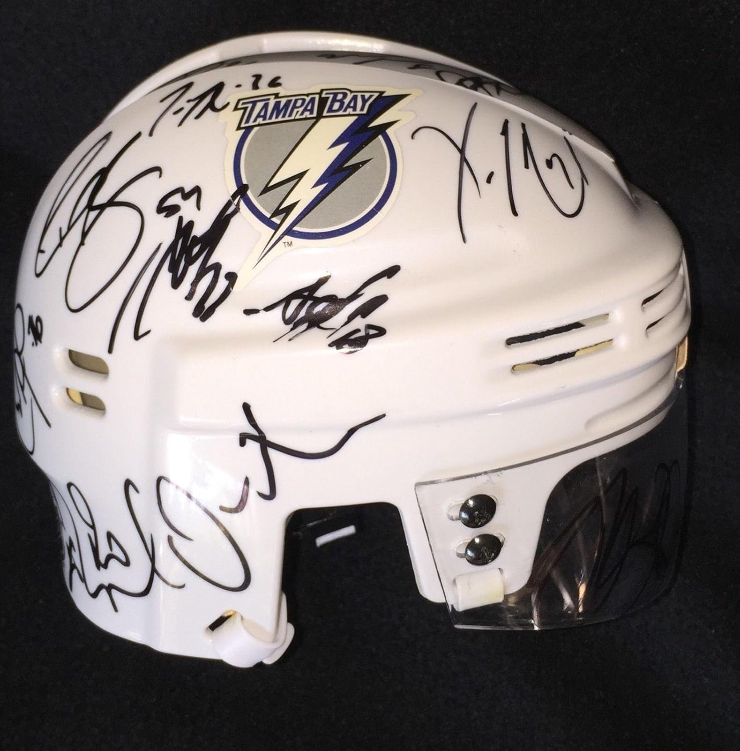 2008/09 Tampa Bay Lightning Team Signed Mini Helmet Stamkos