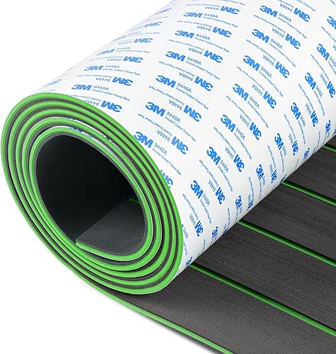 Miniatura 16 de OCEANBROAD Suelo de espuma EVA para barco con base adhesiva 3M, cubierta marina autoadhesiva de 96''x45.6''/36''/28.8''/16.8'', 48''x16.8'' hoja