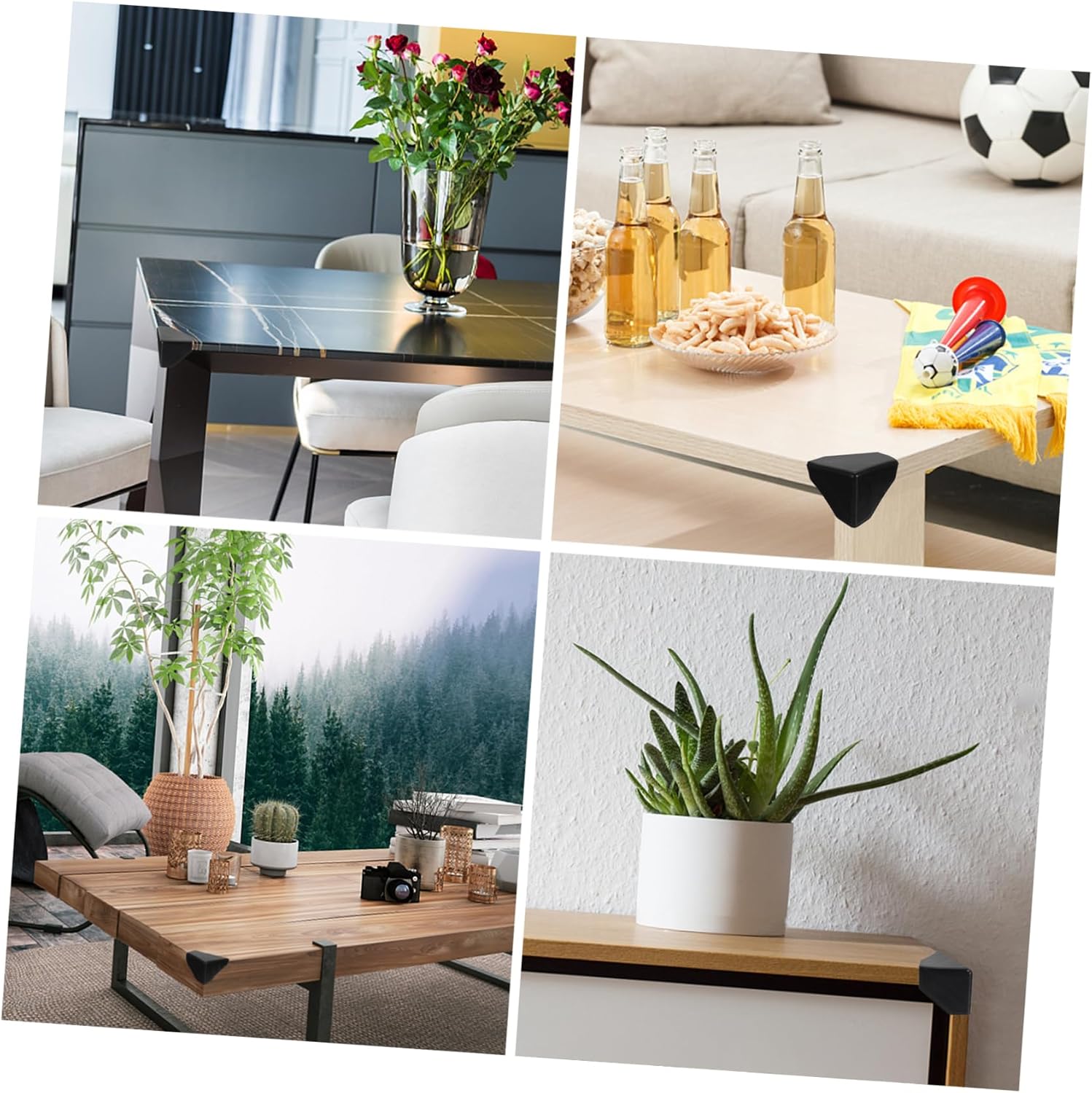 Plastic Corner Guard 55mm Three-Sided for Desk and Table 100pcs image 2