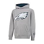 Ultra Game NFL Official Youth Super Soft Hoodie Sweatshirt Pullover - Warm Polyester Blend, Philadelphia Eagles, Heather Gray, 8