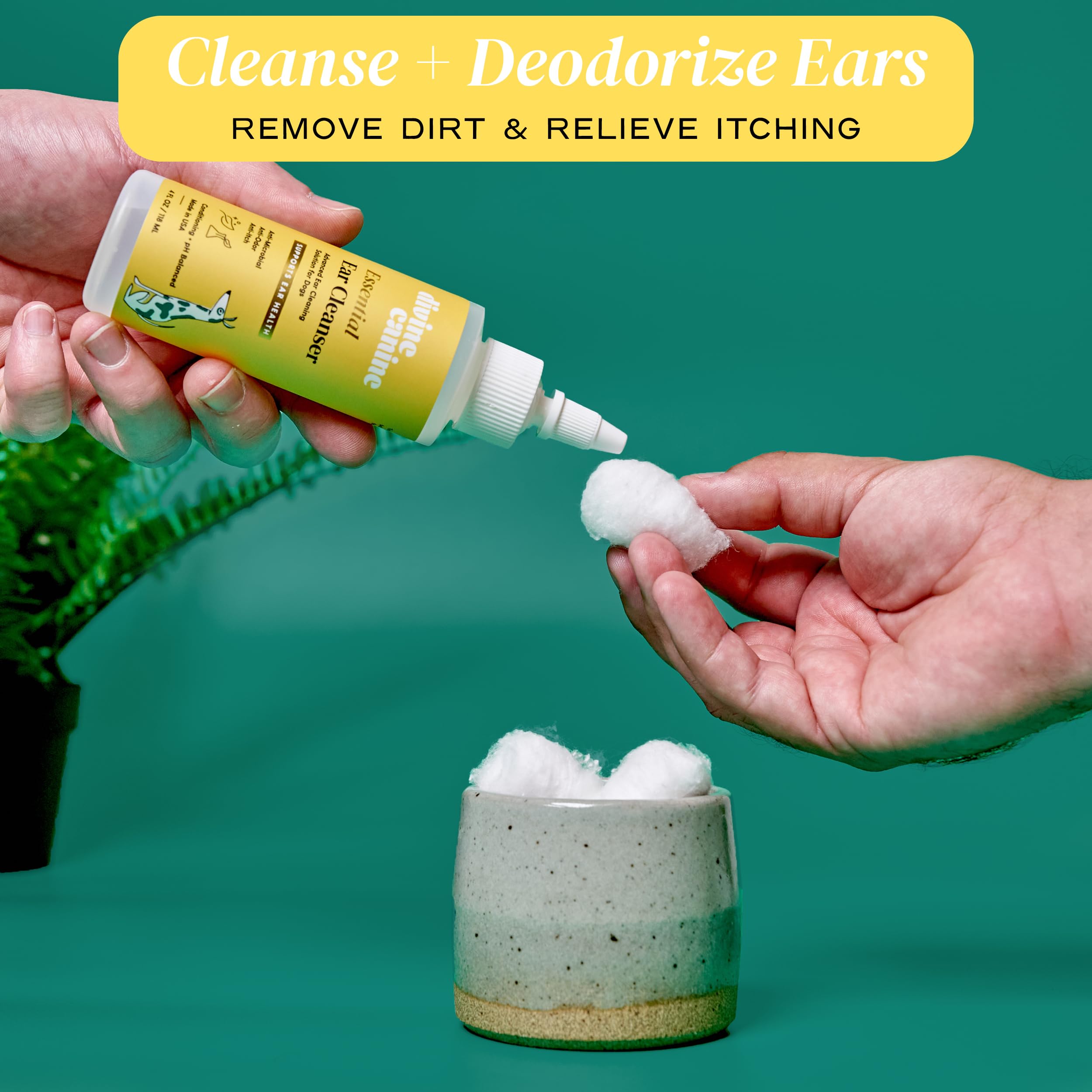 Divine Canine Dog Ear Cleaner - 8 Fl Oz of Dog Ear Wash - Drops to Dissolve Wax, Combat Odor, and Support Healthy Ears - Made with Chamomile, Honey, and Aloe - Made in The USA - image 5