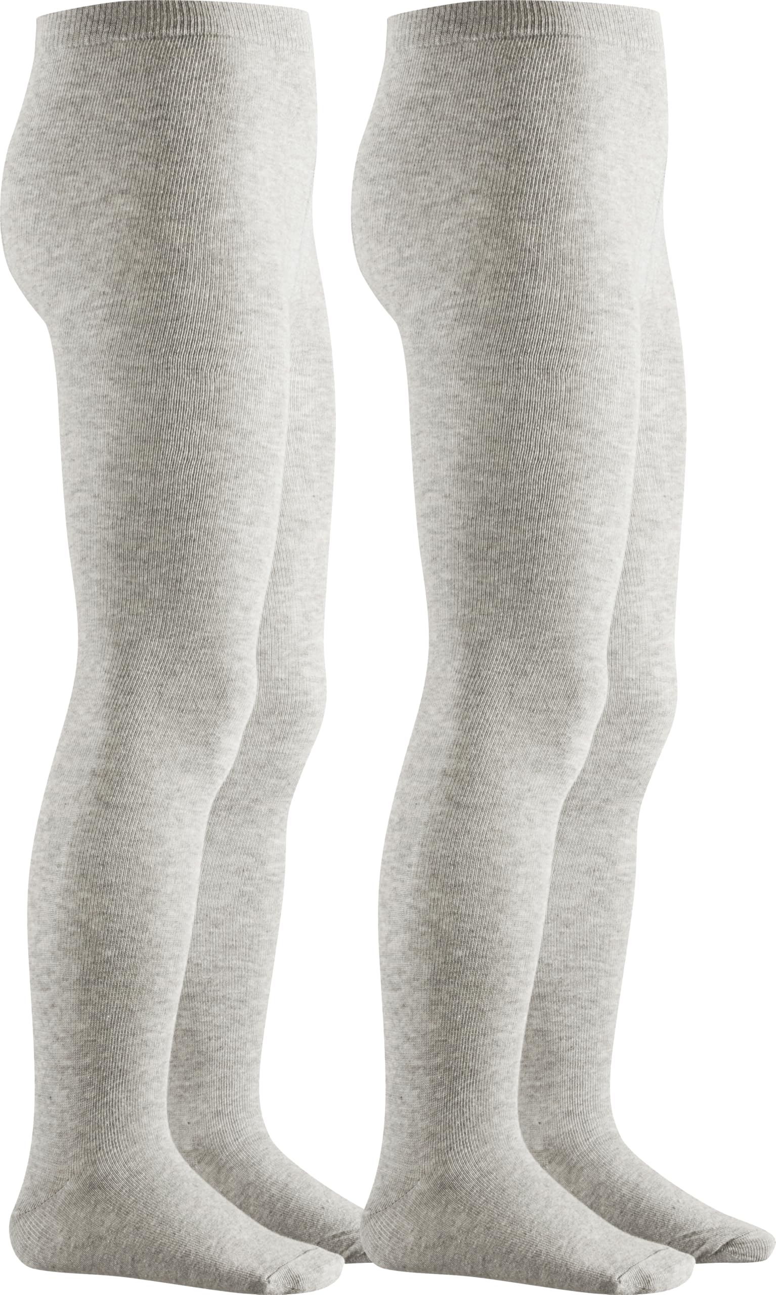 Playshoes Unisex Rajstopy dziecięce gładkie podwójne opakowanie 499101, 37 - szary/melanż, 98-104, Szary/Melanż, podwójne opakowanie, 98-104