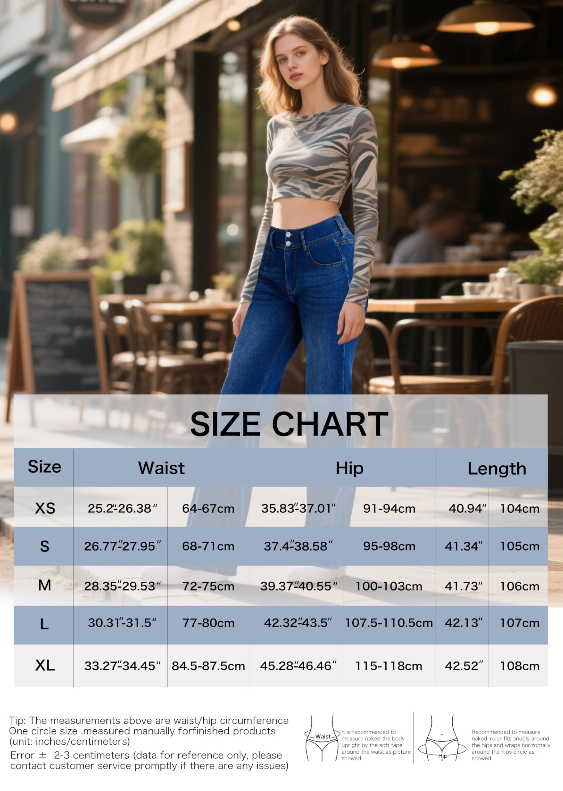 LaiEr Jeans à Jambe Large pour Femmes,avec Design de Devant à Boutons Doubles et Fermeture éclair,Coupe Ample,Pantalon en Denim à Haute élasticité adapté