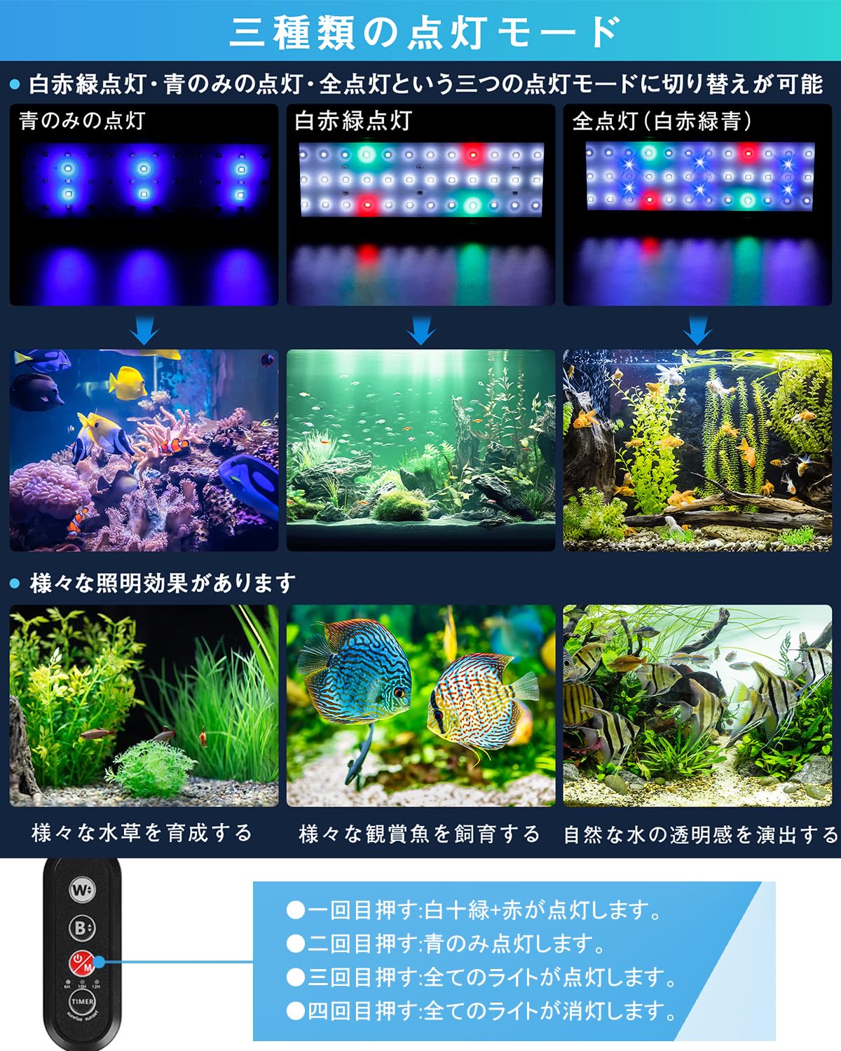 新品 DEWEL 長寿命 省エネ 30-45cm水槽対応 水草育成 魚飼育 ア LEDライト 照明 水槽用 水槽ライト 113