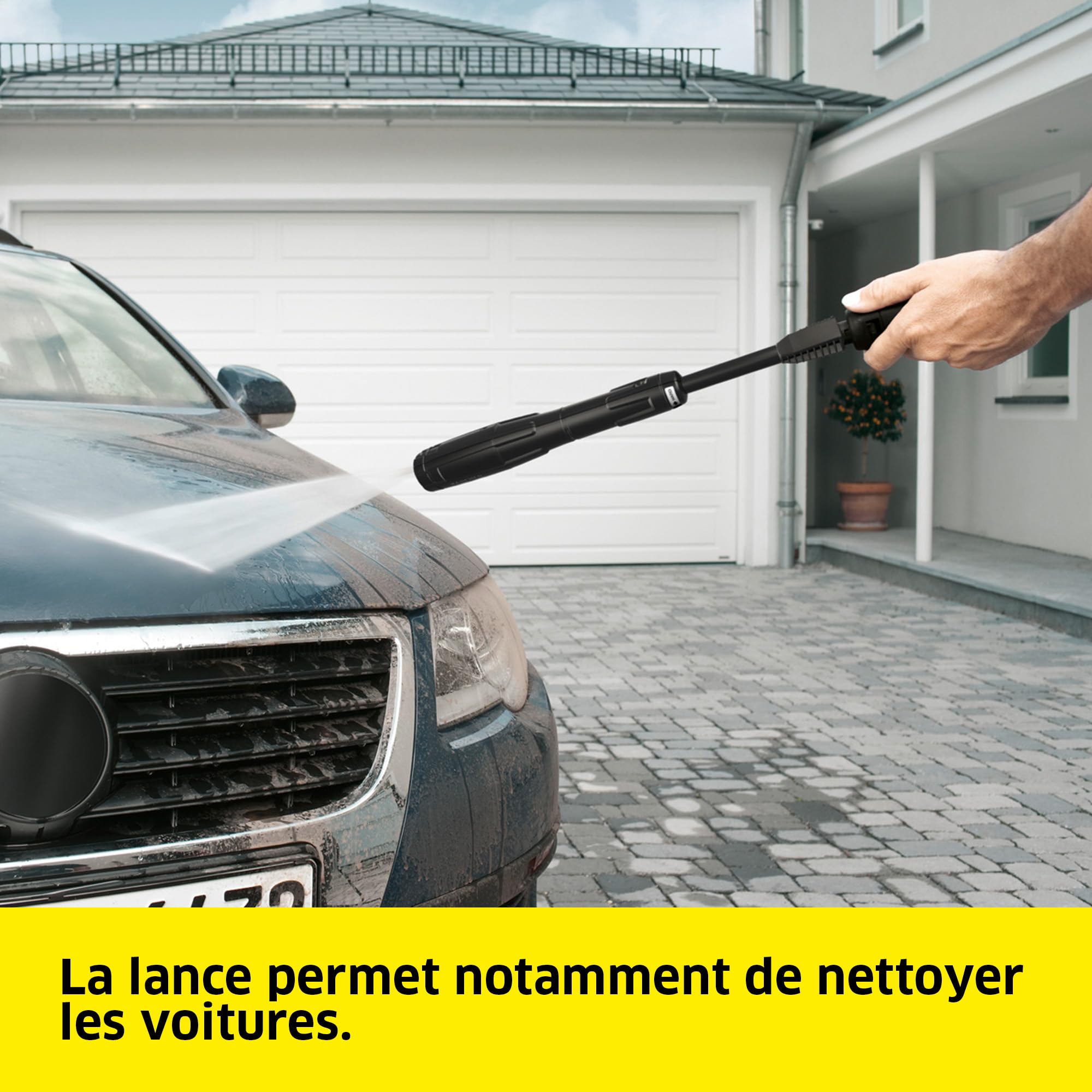 Kärcher Nettoyeur Haute Pression K 5 Classic Car & Home, Pression : 145 bar, Débit : 500L/h, Surface : 40m²/h, Filtre à Eau, Poids : 5.6kg, Pistolet Haute Pression, Rotabuse, Lance VP, Kits Car & Home