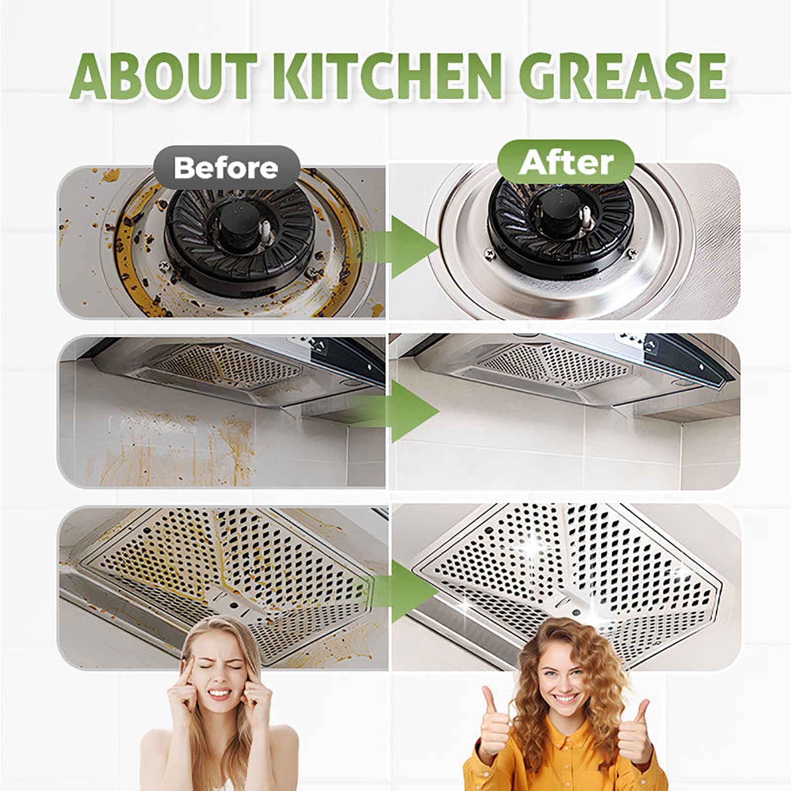 Detergente schiumogeno enzimatico multiuso, spray detergente per elettrodomestici da cucina, sgrassatore resistente per rimuovere macchie, versatile, potente e perfetto per la casa (3Pcs)