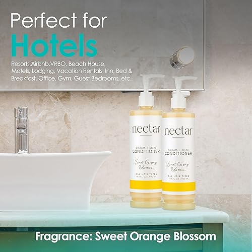 Miniatura 4 de World Amenities Nectar Pump Bottle Hair Conditioner - Acondicionador hidratante para el cuidado del cabello - Acondicionador desenredante