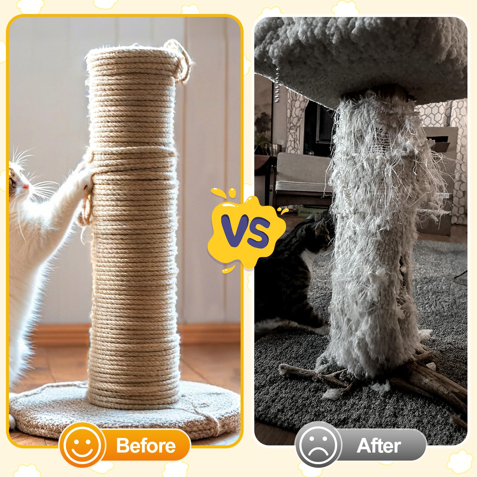 Corde en Jute 8 mm x 100 m, Robuste, en Fibres Naturelles, pour Cordon de Bricolage, Jouet pour Chat et décoration, Alternative à la Corde de Chanvre indéchirable, Cordon de Colis, Ruban de