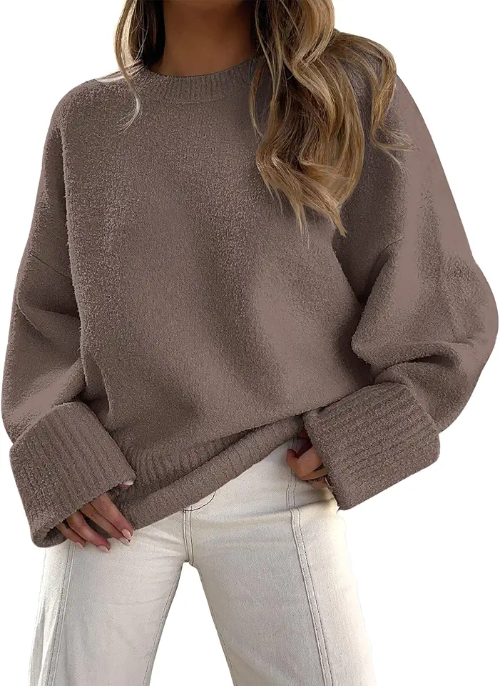 LILLUSORY Women's Oversized Sweaters Fuzzy Chunky Warm Pullover Sweater OEKO-TEX STANDARD 100