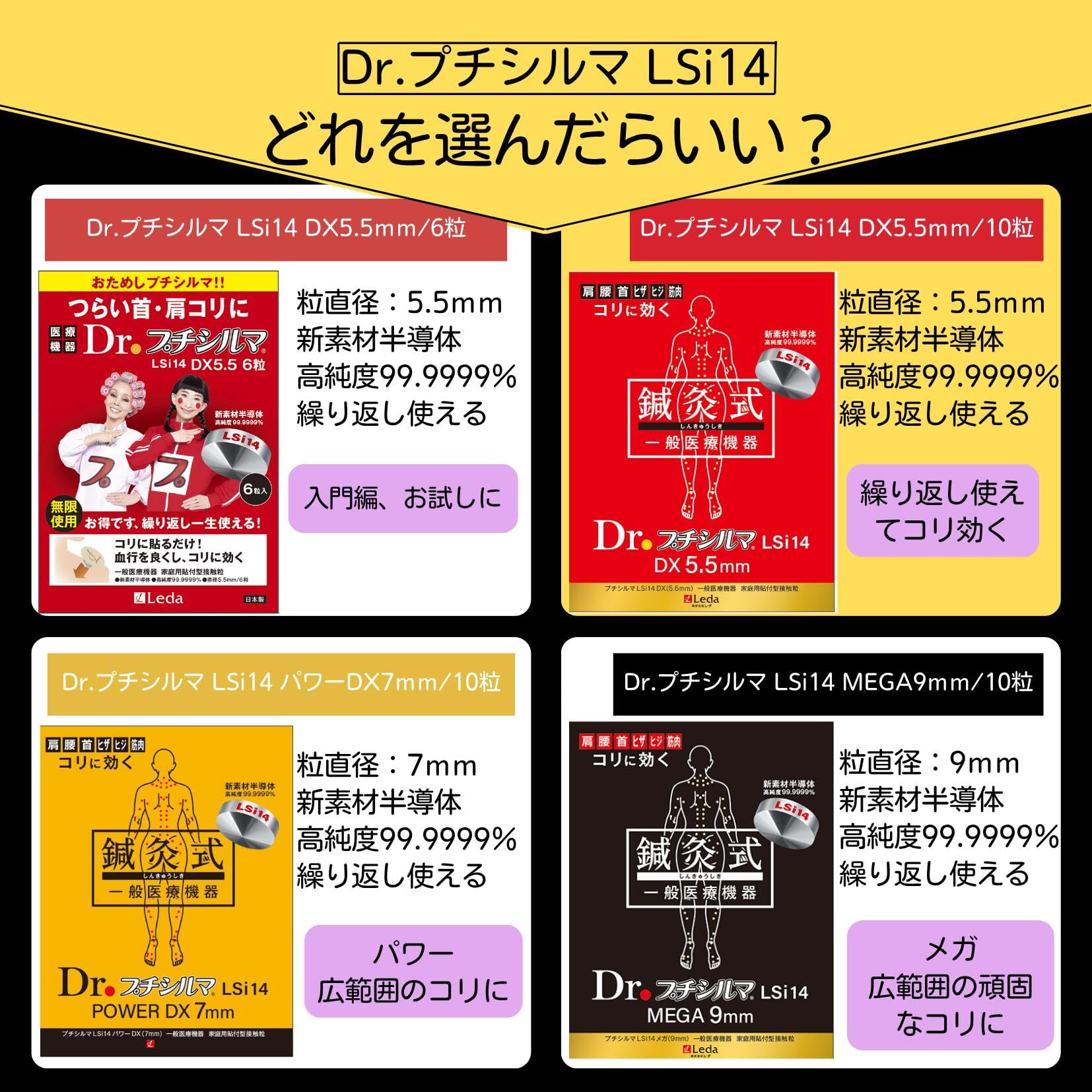 Amazon.co.jp: Dr. プチシルマ LSi14 DX 5.5mm 貼るツボ刺激 10粒 替え