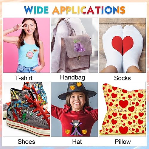 Miniatura 6 de Paquete de 30 unidades de vinilo de transferencia de calor HTV de 12 pulgadas x 3.3 pies por rollo, vinilo de transferencia de calor a granel para