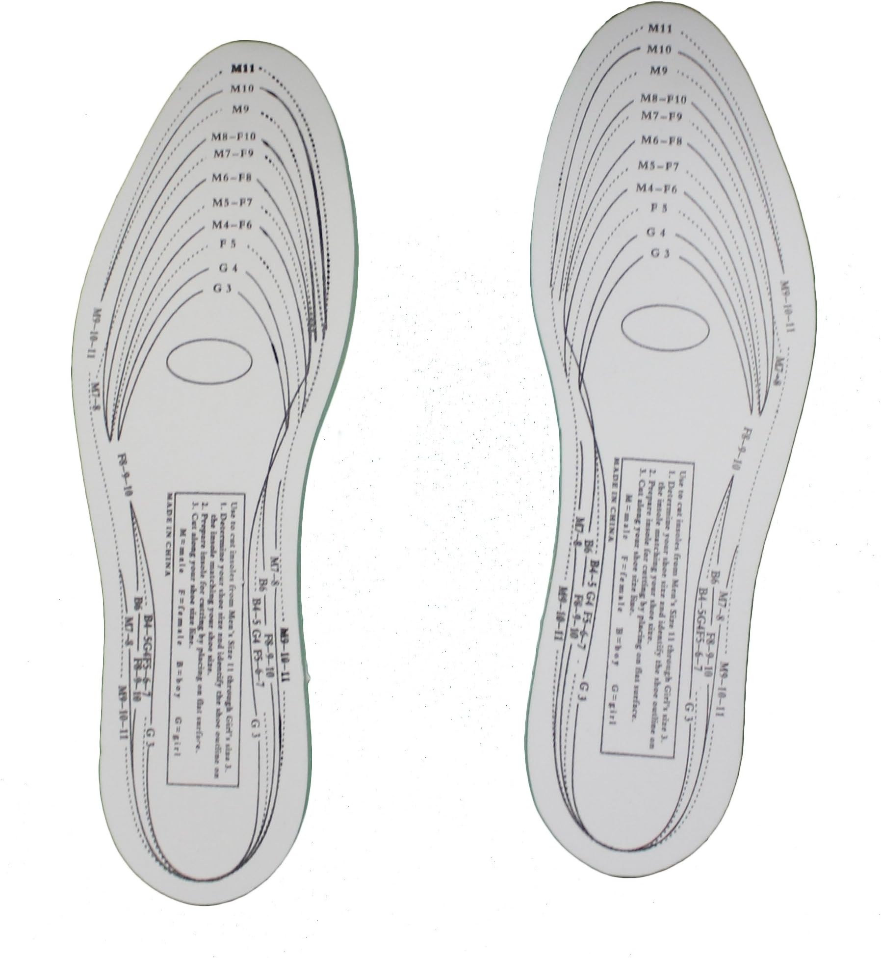 Memory Foam Insoles One Pair Cut to Size Unisex Foot Relief Heel Arch Cushion