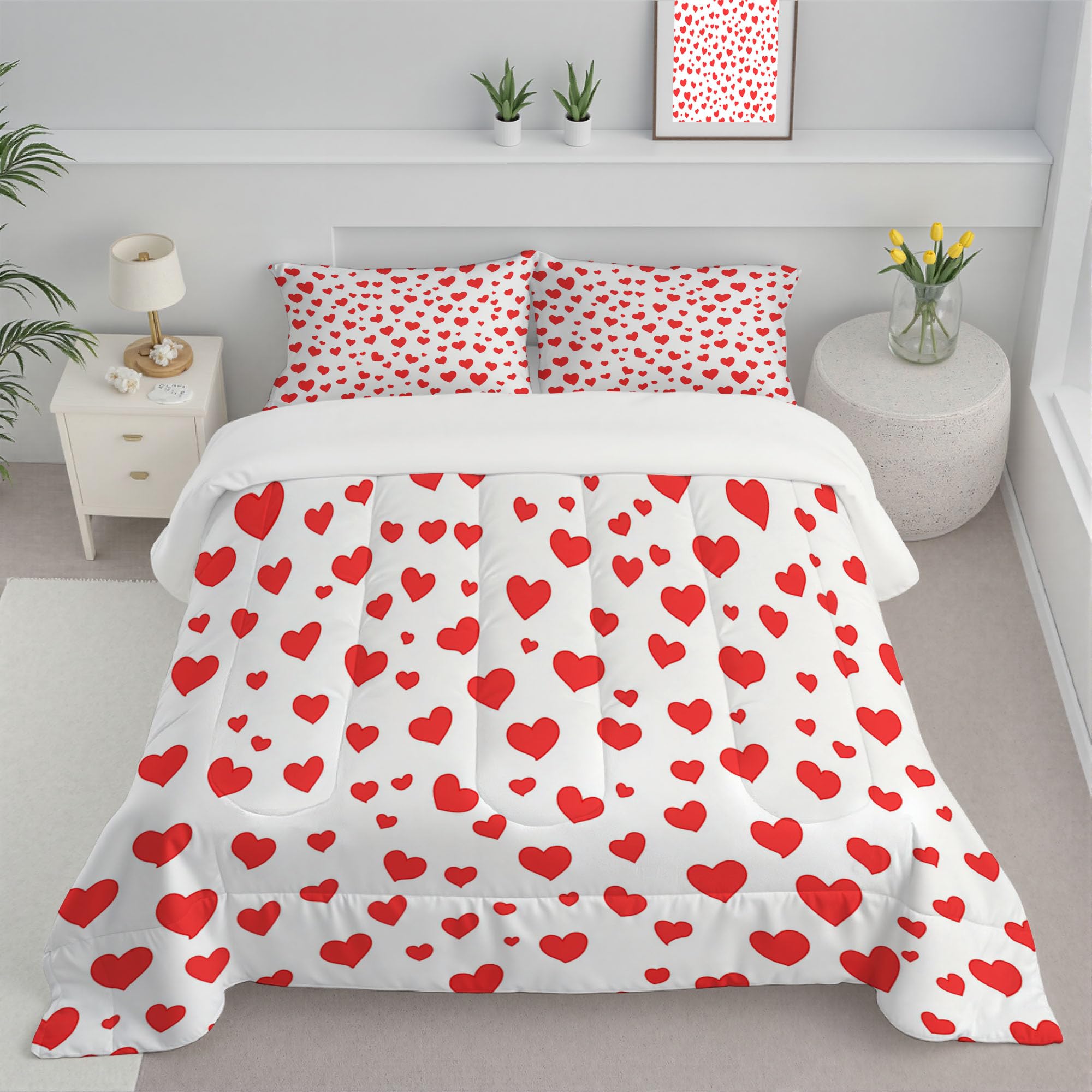Couette en microfibre jolie et respirante lavable pour lit 2 personnes