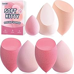 Makeup Sponge Set Foonbe Blender Sponges 7 Pcs for Liquid, Cream, and Powder, Latex Free, Multi colored Beauty Sponges with 1 Mini Sponge, Vegan & Cruelty-Free