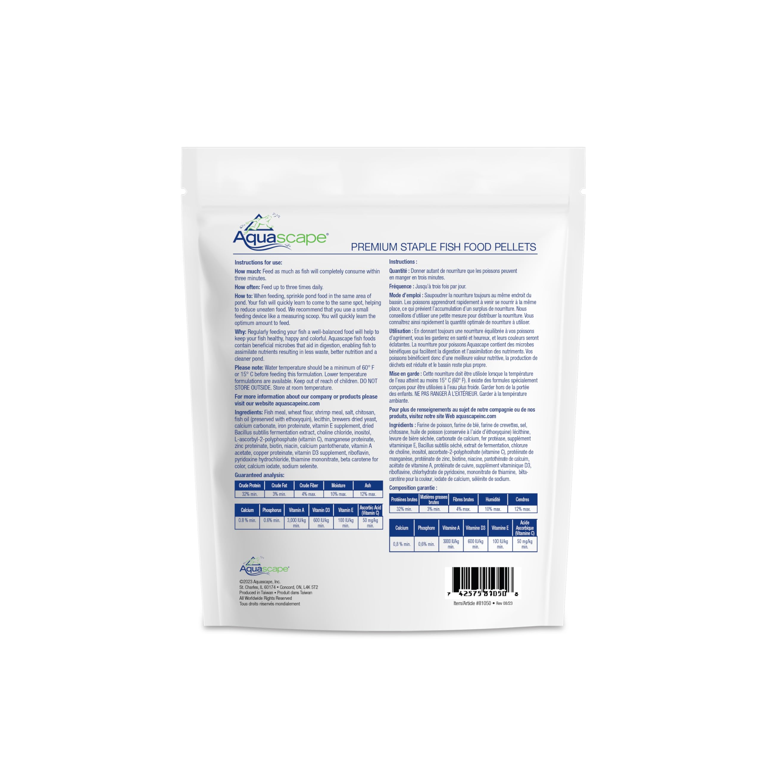 Aquascape Mangime per laghetto e carpe koi, dimensioni miste di pellet da 0,5 kg