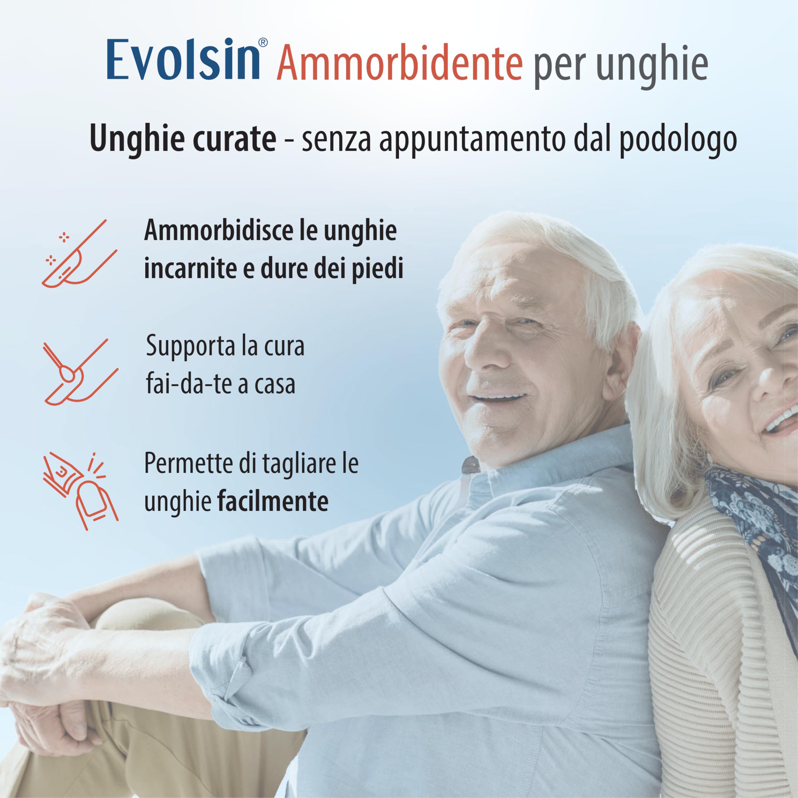 Evolsin Ammorbidente per unghie - Soluzione delicata ed efficace per unghie incarnite - Formula alcalina per unghie morbide ed elastiche - Facile da usare con applicatore di tampone - 20ml