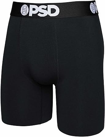 PSD Underwear Mens Boxer Briefs - 3 Pack Cotton Boxer Briefs, Standard Length, Soft & Breathable Boxer Briefs for Men