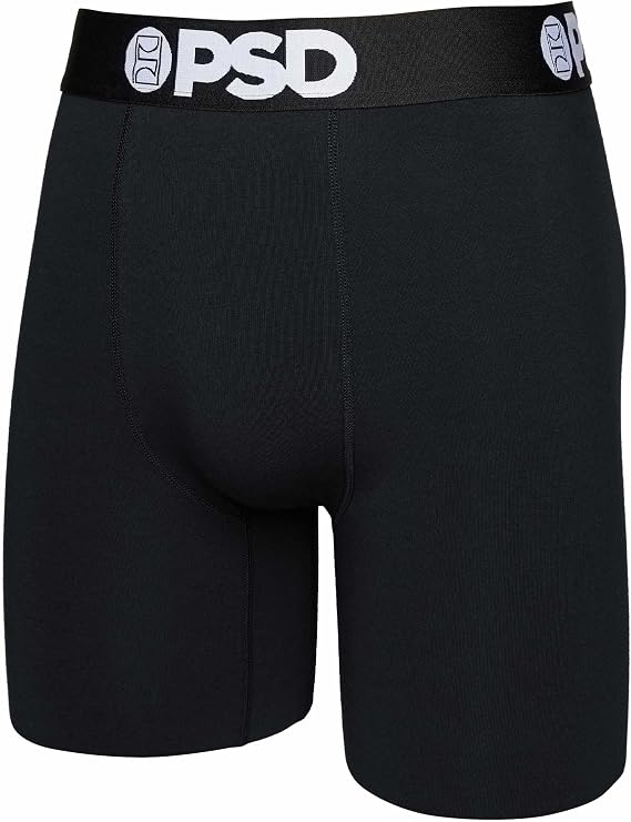PSD Underwear Mens Boxer Briefs - 3 Pack Cotton Boxer Briefs, Standard Length, Soft & Breathable Boxer Briefs for Men