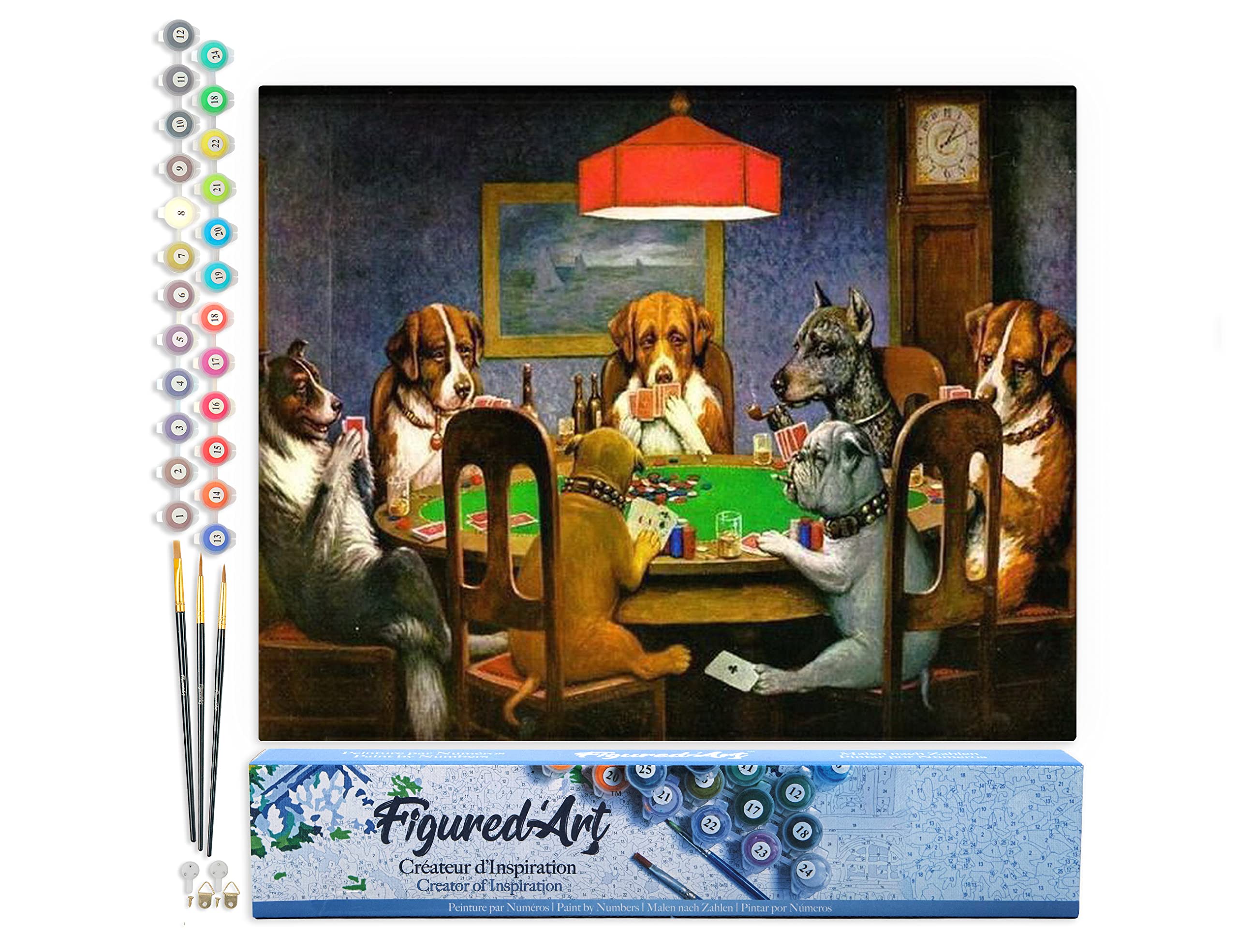 Schilderen op Nummer Volwassenen Puppy, Doe-het-zelf Schilderen op Nummer voor Beginners, Kits op Canvas met 3 Penselen en Acrylverf, Kunsthandwerk voor Thuis Cadeau Zonder Lijst, 100x70cm -PT798