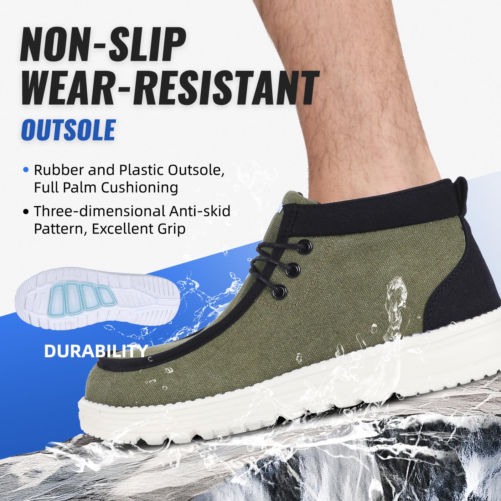 Furuian Puntale in acciaio Scarpe per gli uomini High-top Scarpe di sicurezza Puntale in acciaio Stivali da lavoro per gli uomini Leggero Tela Sicurezza Lavoro Mocassini Zapatos De Seguridad para