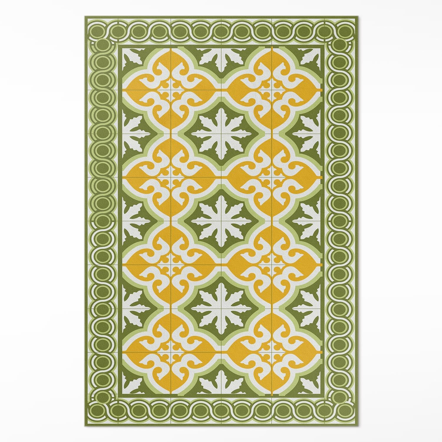 Tapis en vinyle 150x225 cm Floorart rectangle pour salon et cuisine