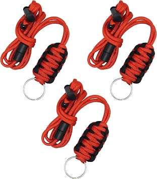 Fly Fishing Tippet Spool Holder Neck Lanyard, 3 Pack, 40" Paracord, Breakaway Strap, Keep Fishing Tippet Lines, Tools & Accessories Visible & Usable