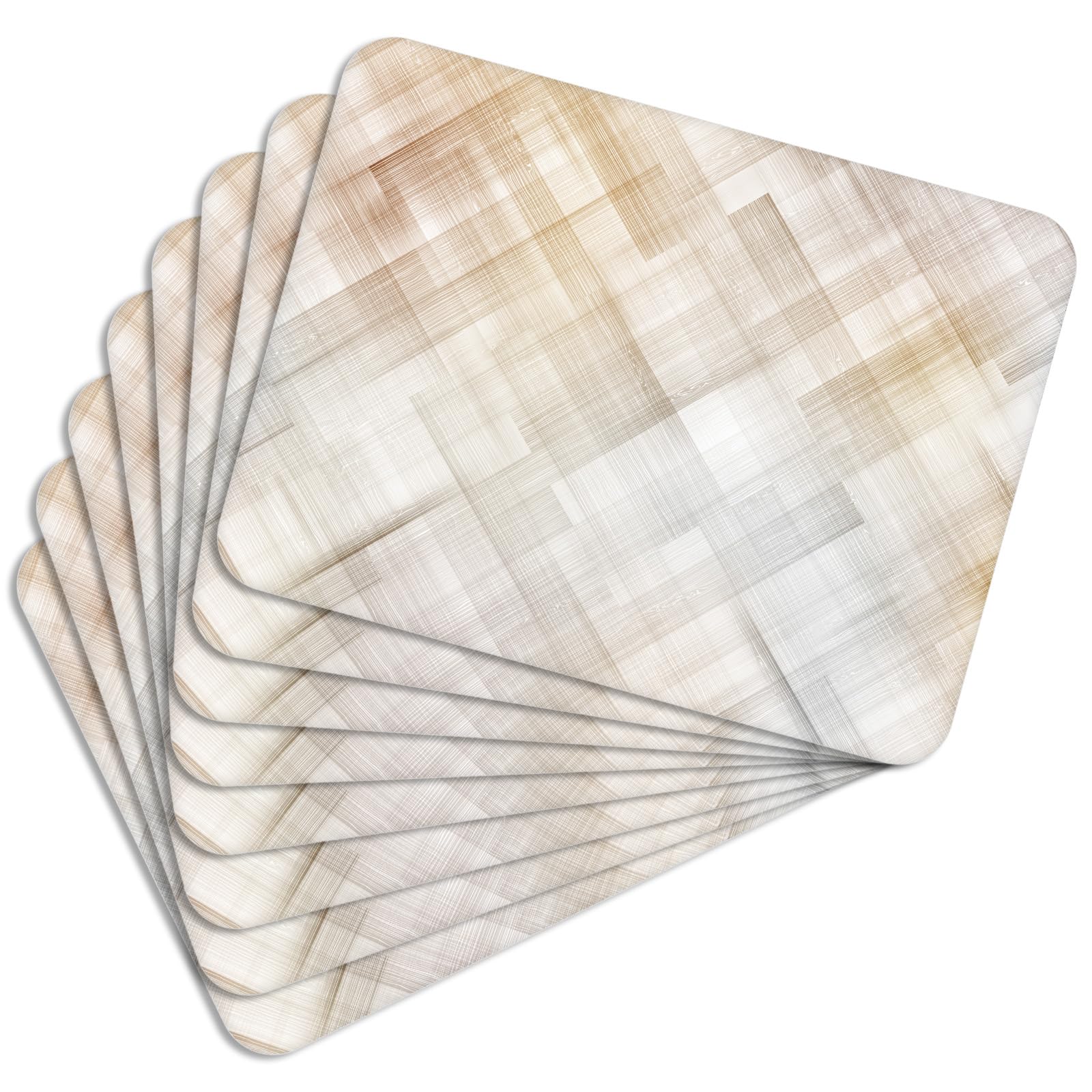 VELORA H&L Platzsets Kork - Tischsets 30 x 40 cm, Abwaschbar, rutschfest und Hitzebeständig bis 100°C, Dekorative Tischunterlagen für Küche und Esszimmer