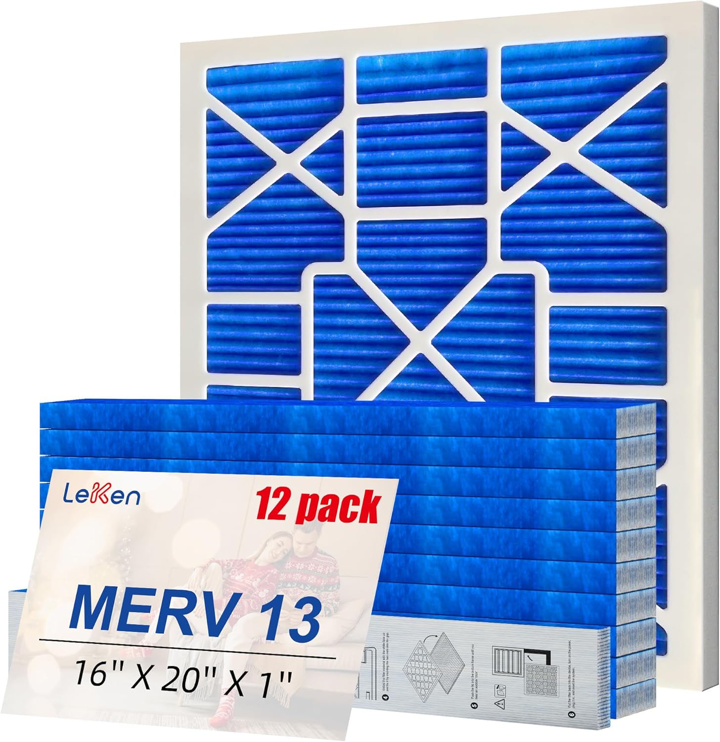 LEKEN 16x20x1 AC Furnace HVAC Filter Reusable Electrostatic Filters