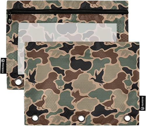 Miniatura 7 de Paquete de 2 bolsas para lápices, tablero de madera de girasoles, bolsas impermeables para lápices con cremallera suave, diseño floral amarillo de 3