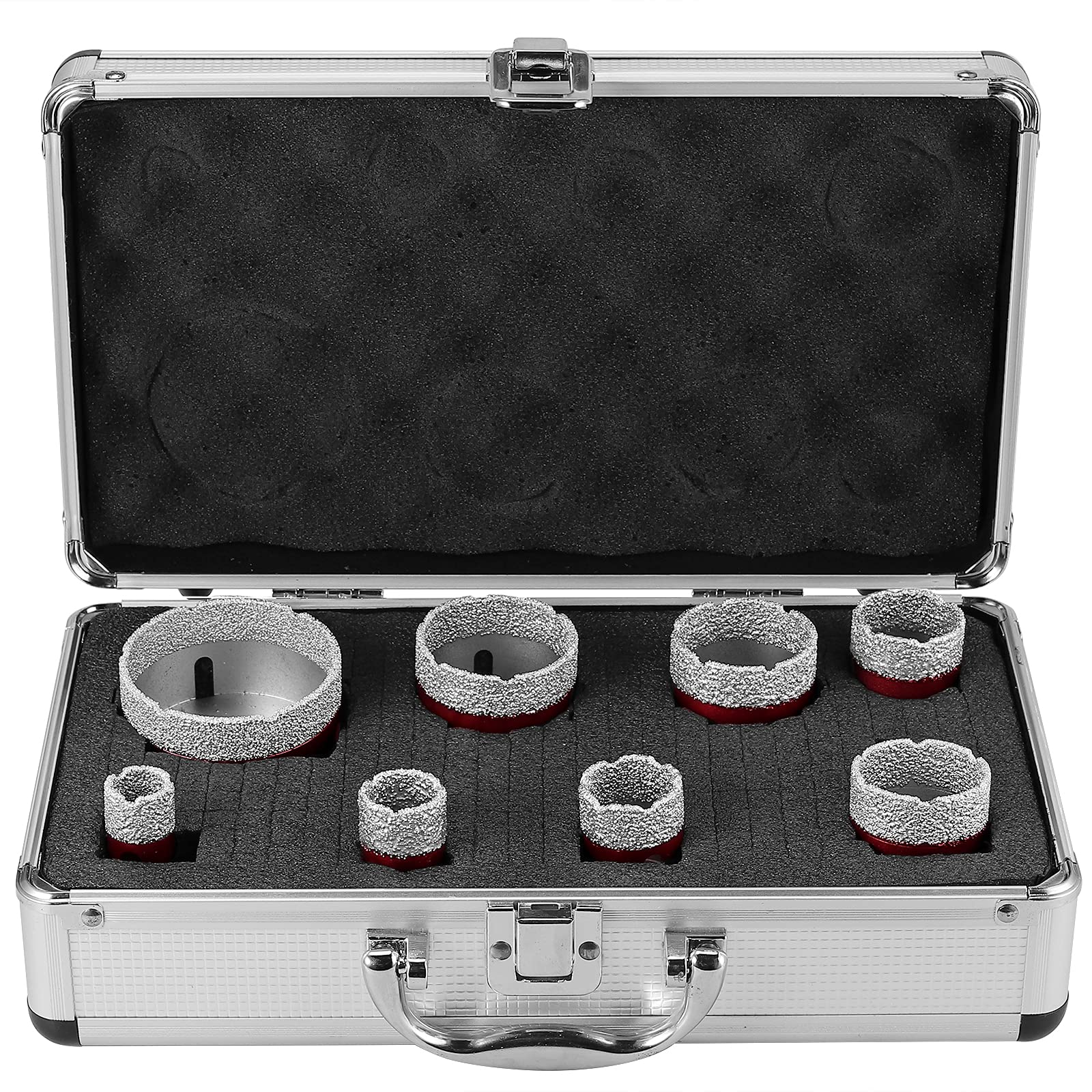COLFULINE 8PCS Broca de Diamante Seco Soldada,Corona Diamante de Núcleo con 20mm,25mm,30mm,35mm,40mm,45mm,50mm,68mm,Perforación para Azulejos,Cerámica, Mármol, Granito