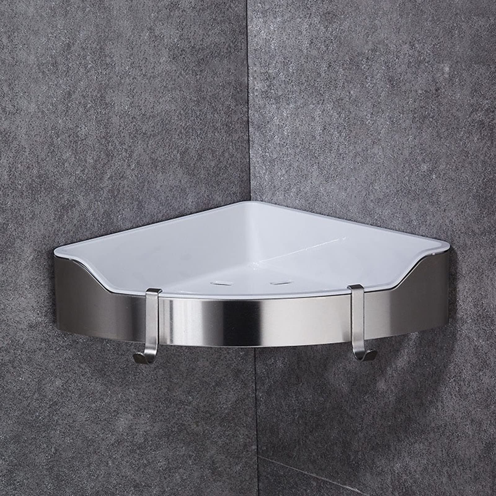 Soporte para champú montado en la pared, estante de ducha esquinero, organizador de almacenamiento de cocina, estante organizador de baño, ducha, baño, soporte para champú, soporte de esquina para