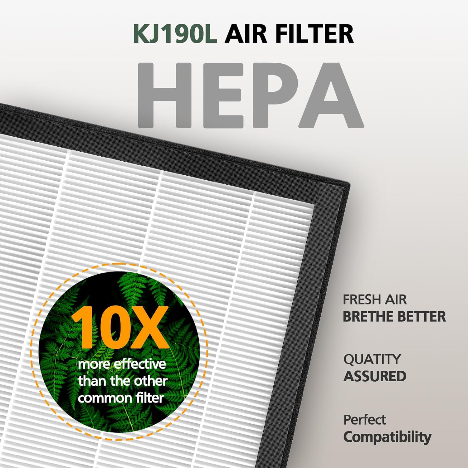 2 Pack KJ190L Filter Replacement for MOOKA KJ190L Air Puri-fier for Home Large Room 2200 Ft², 3 Stage Filtration for Smoke Dust Pollen Pets Hair Dander Odor, 2 HEPA Filters and 4 Washable Pre-Filters - Image 5