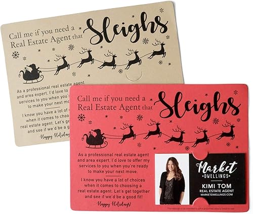 Set of "Call Me If You Need a Real Estate Agent That Sleighs" Mailer Envelopes Included M4-M003