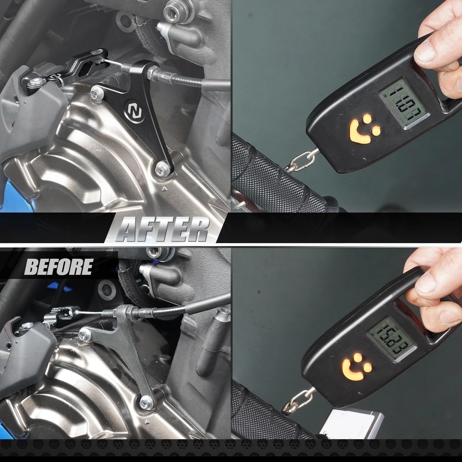 Zestaw linki sprzęgła motocykl Pasuje do Yamaha FZ07 FZ 07 2015 2016 2017 XSR700 2018 2019 2020 2021 2022 2023 przedłużenie dźwigni sprzęgła motocykla(Black)