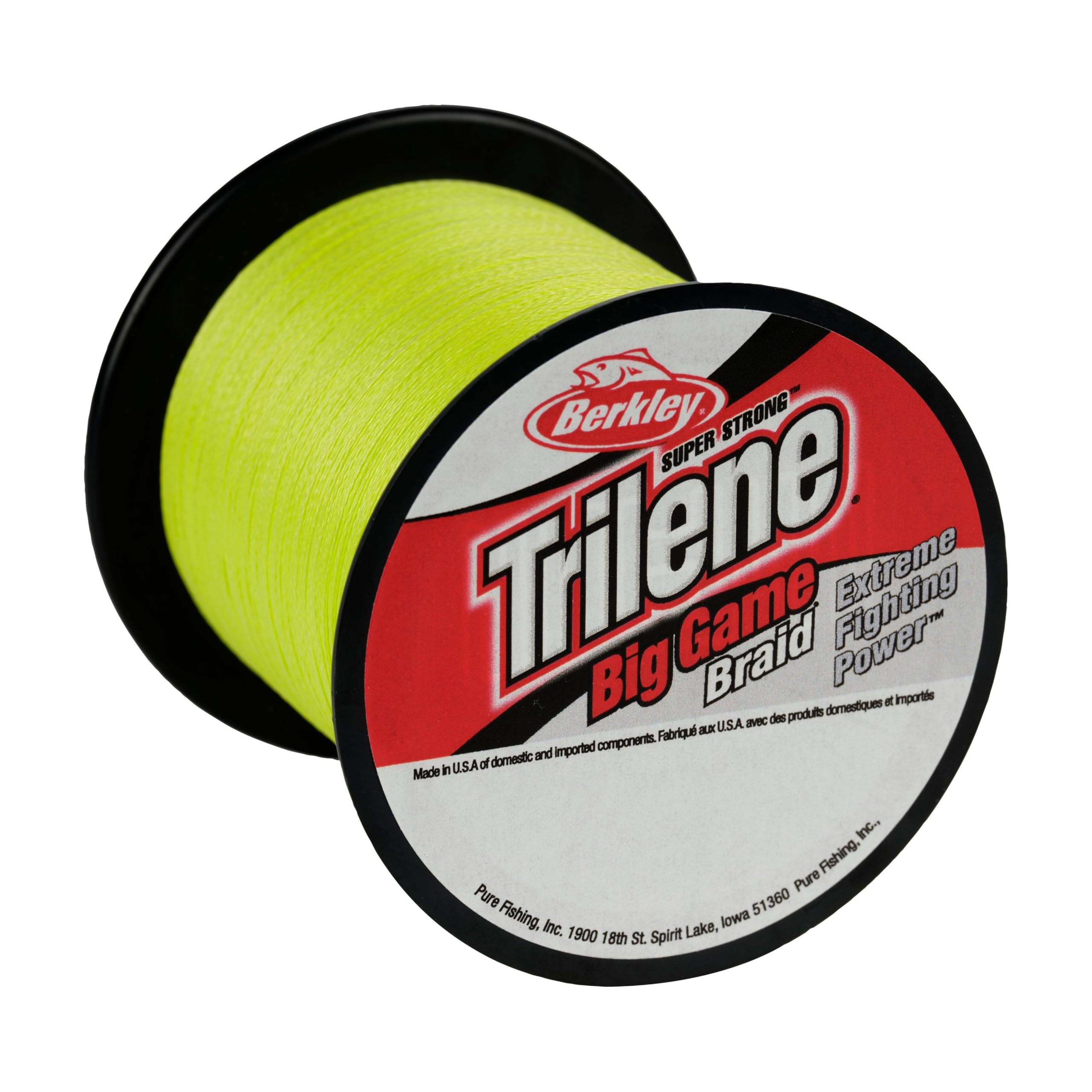 Amazon.com : Berkley Trilene Big Game Braided Fishing Line, 330 yd|300 m,  20 lb|9 kg Flame Green, Zero Stretch, Suitable for All Water Types : Sports  & Outdoors