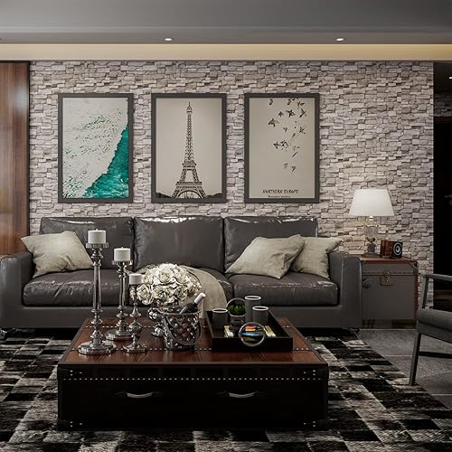 Miniatura 3 de 20 paneles de pared 3D para despegar y pegar, papel tapiz de ladrillo 3D para despegar y pegar, panel de pared de piedra sintética, ladrillo de