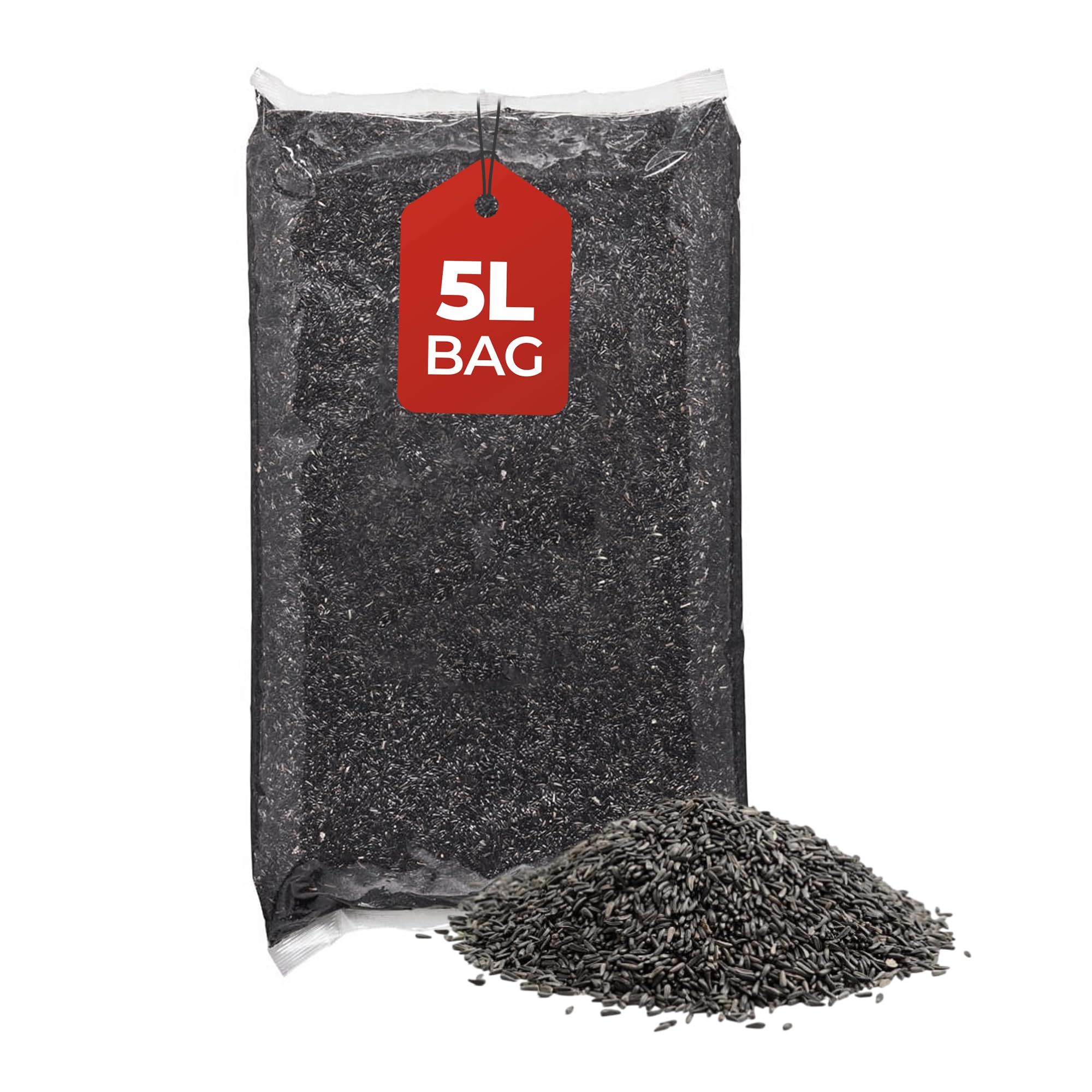 Beewarm 5L Bag Niger Seeds for Birds, Nyjer Seed, Niger Seed Feeder, Nyjer Seed Bird Food, Nyjer Bird Seed, Niger Seed Feeders for Wild Birds