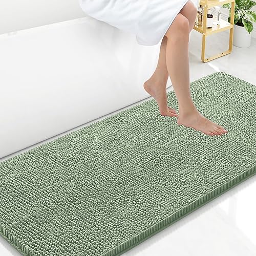 Miniatura 171 de Arotive Alfombras de Baño 30x20, Alfombras de Baño de Chenilla Shaggy Extra Suaves y Absorbentes, Lavables a Máquina con Respaldo de Goma