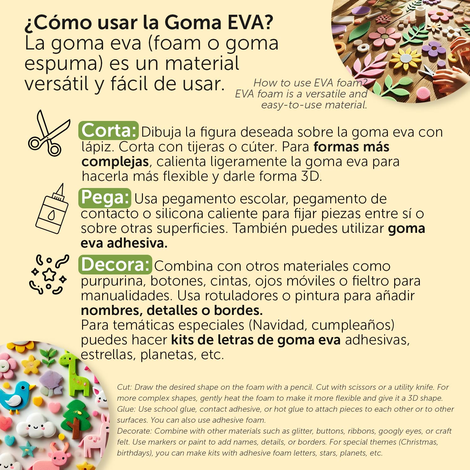 m-office Goma Eva para Manualidades, Goma Espuma de Colores para Proyectos Creativos, Ideales para Artes y Manualidades, uso Escolar, Profesional o Artístico 40x60cm (Verde, 40 uds)