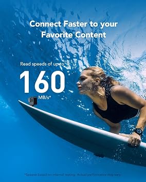 Lexar 128GB Blue Micro SD Card Up to 160MB/s microSDXC UHS-I Memory Card | C10, U3, A2, V30, Full HD, 4K UHD, High Speed TF Card with SD Adapter