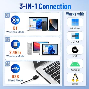 Tera Barcode Scanner Wireless Portable: 1D 2D QR Reader with Back Clip 0013