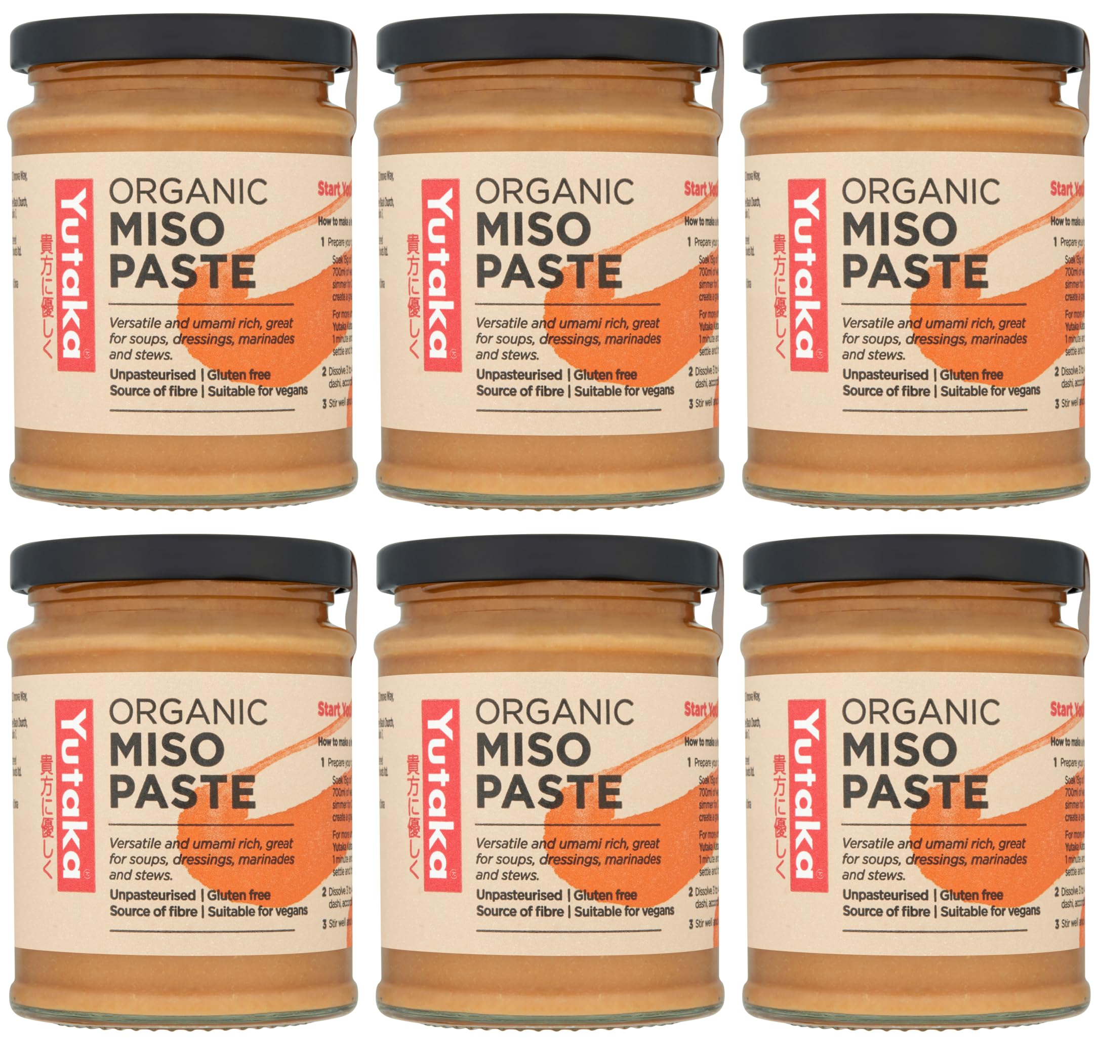 Yutaka Organic Miso Paste 300g (Pack of 6)