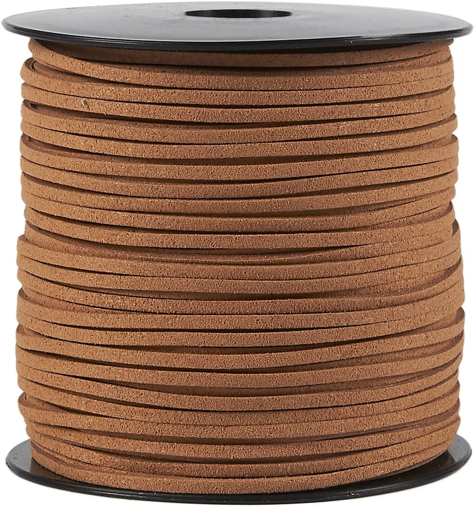 Amazon.com: Faux Leather Cord - 100-Yard Suede Leather Strap Beading ...