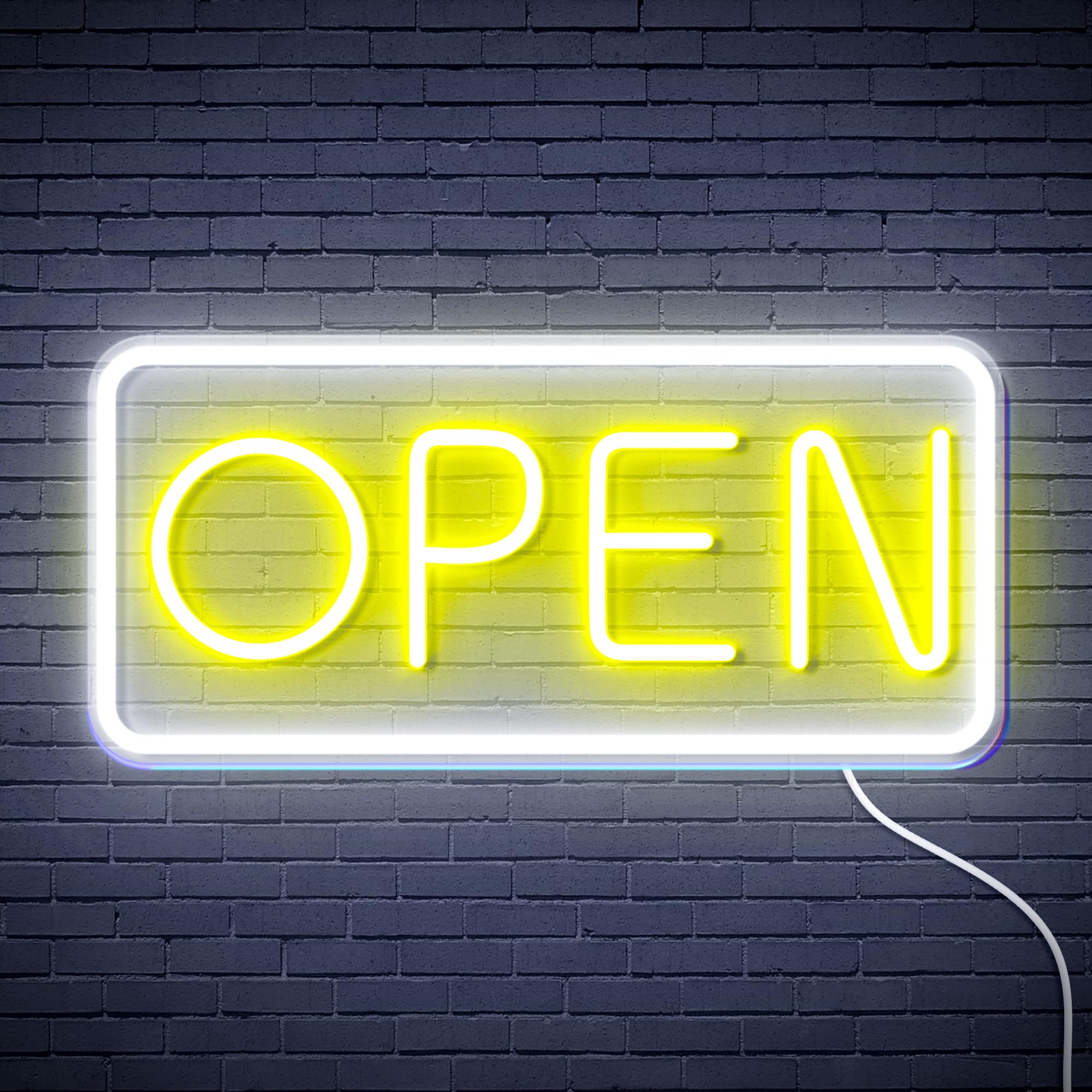 ADVPRO LED Neon Sign - 'OPEN' Permanent Makeup Beauty Salon Sign, Orange 16x12 Inch, Energy Efficient Wall Decor