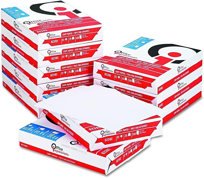 Office Impressions Multipurpose 20 lb 8 1/2 x 11 Inch Copy