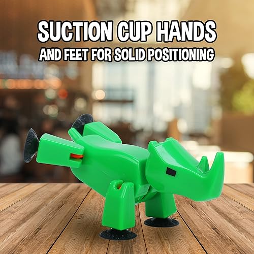 Miniatura 4 de Zing Stikbot Safari - Juego de 4 figuras de acción coleccionables Stikbot, incluye 1 león, 1 elefante, 1 hipopótamo y 1 rinoceronte, Create Stop